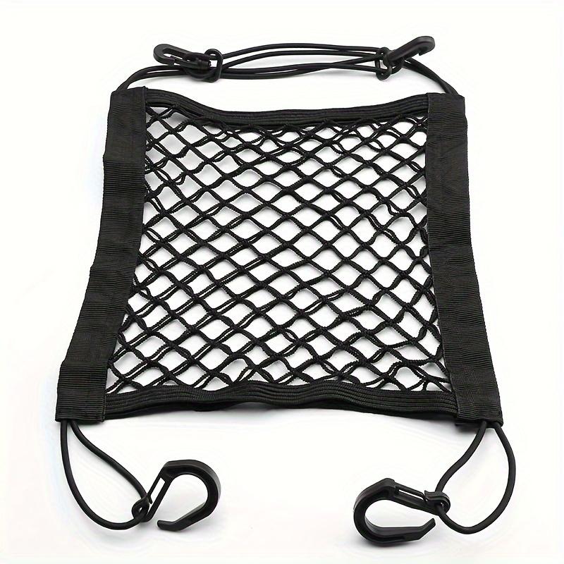 1pc Universal Fit Motorcycle & Scooter Elastic Cargo Net with Helmet Holder, Polyester Mesh Luggage Storage Bag for Bike Tailbox