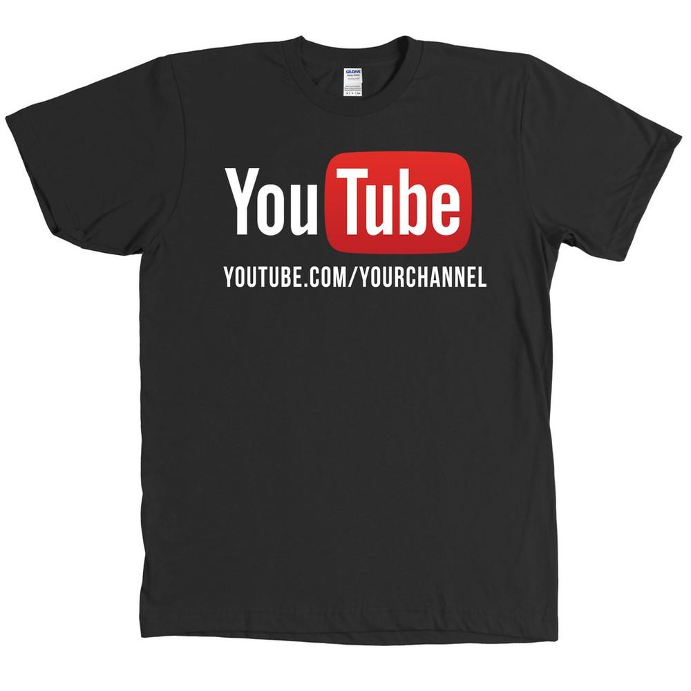 Футболка с КАСТОМНЫМ URL-адресом YouTube-канала - ВАШ КАНАЛ НА ФУТБОЛКЕ - МНОГО ЦВЕТОВ Унисекс Футболка XXL