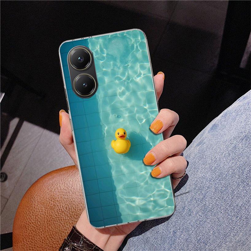 Rubber Ducks Swimming Pool Phnoe Case for Xiaomi Poco X5 X6 X7 Pro X4 Gt F7 Ultra M8 M7 Redmi 15C 15 13C 13 12C 12 Unique Cover