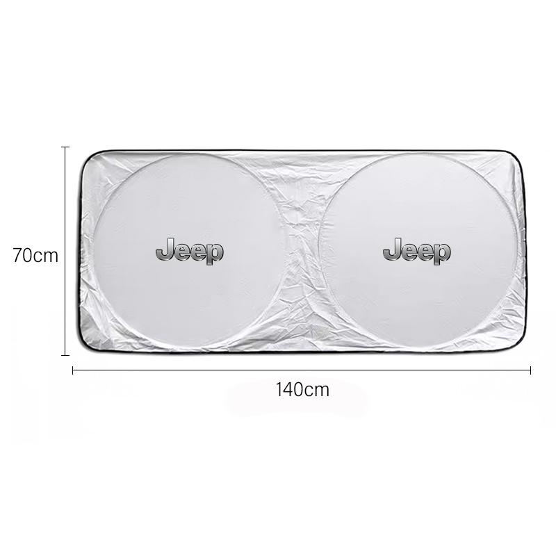 ARG3 Car Front Windshield Sun Shade Visor UV Protection Shield For Jeep Renegade Wagoneer Avenger Recon Wrangler JK Gladiator Compass