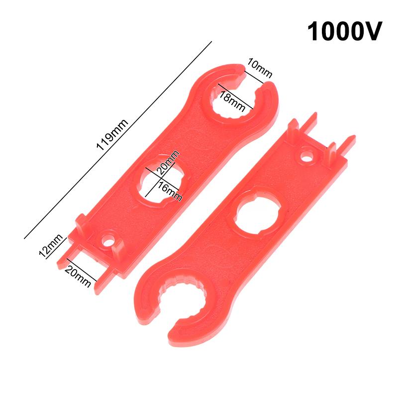 2Pcs Mc4 Solar Panel Connector Disconnect Tools Solar Connector Wrench Plastic Pocket Solar Connector Assembly Tools