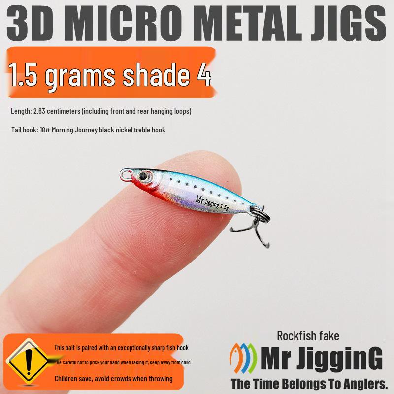 

1.5г-5г 3D Мини Металлический Джиг Приманка: Блесна Bluefin Minnow VIB 1.5g (without single hook)