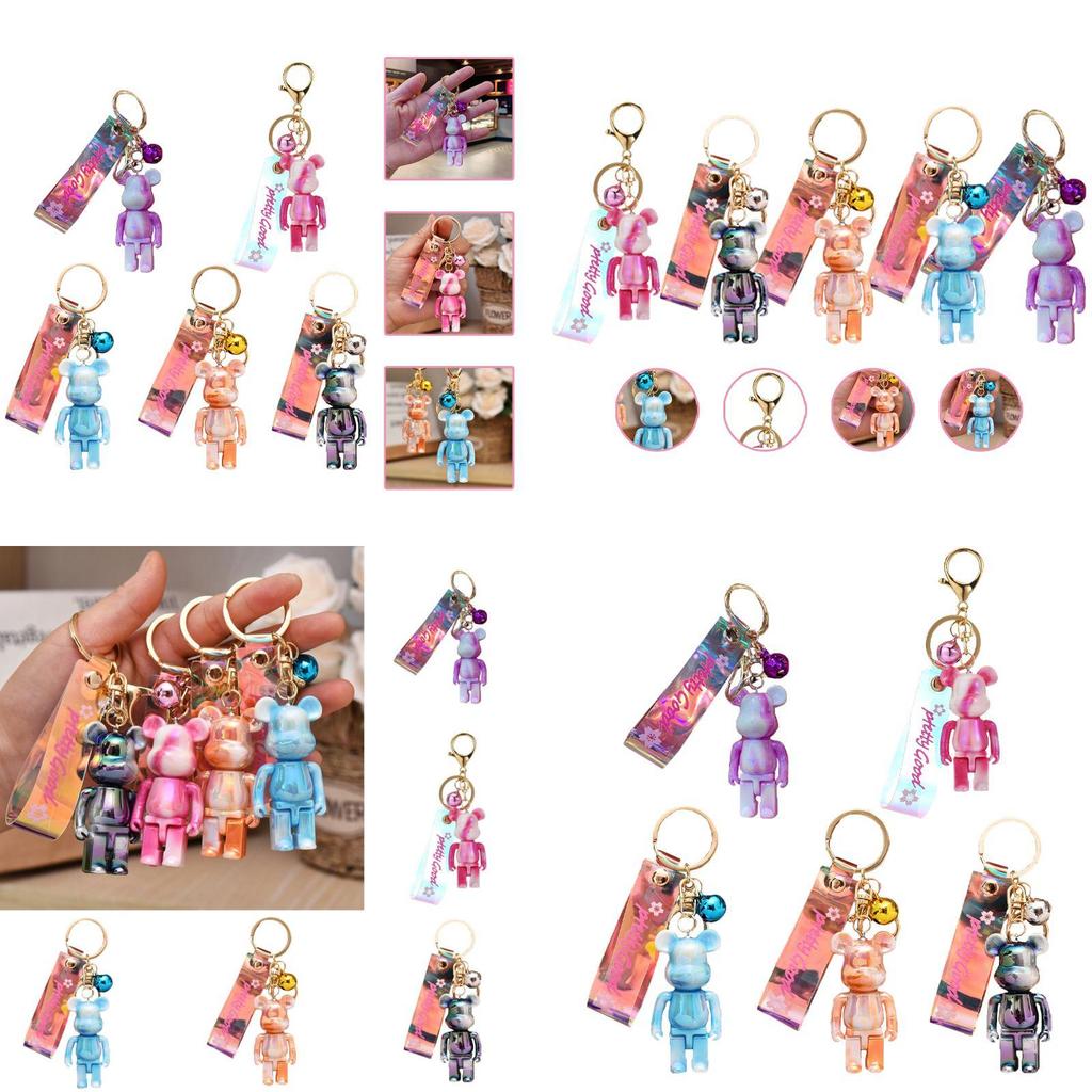 Adorable Acrylic Bear Keychain Car Pendant Gift For Family And Friends
