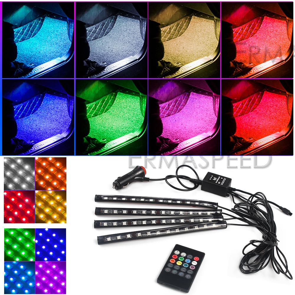 Motorcycle LED Atmosphere Light Neon Strip RGB Remote Voice Musical Control Glow Decorative Lamp Flexible Blinkers