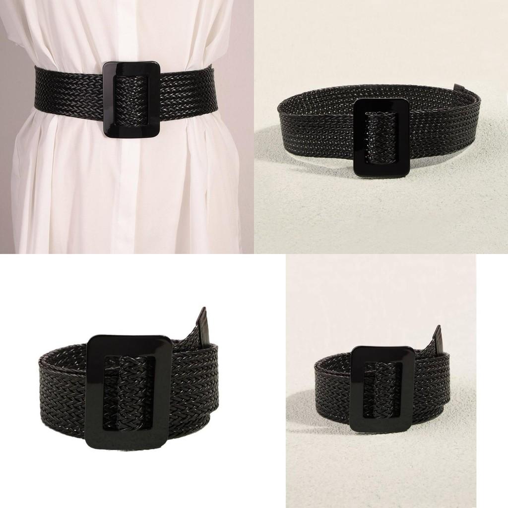 Handcrafted Woven Belt For Women With Resin Buckle Summer Fashion Accessory For Daily Wear