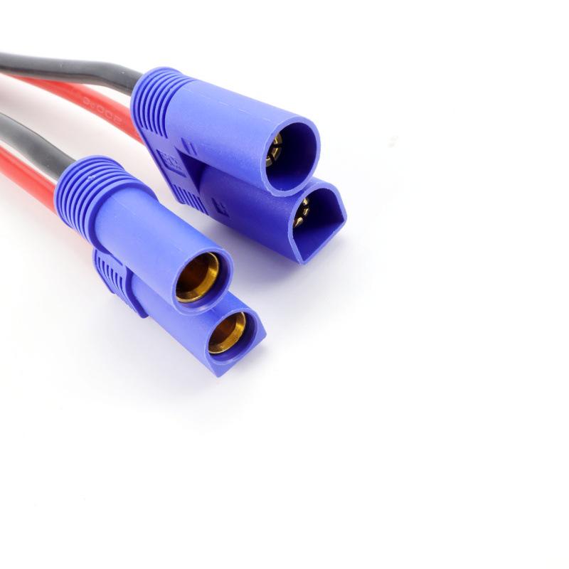 EC5 Single Head 10cm Male/Female Tinned Silicone Wire for Model Aircraft Battery Accessories.
