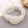 Ladies' Elastic Thin Waistband with Pearl Rhinestone Waist Chain Simple Korean Style Drawstring Belt Women Apparel Accessories