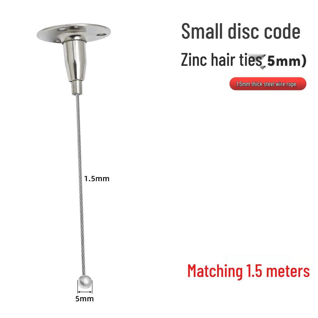 1.5-3mm Steel Cable Safety Rope with Zinc Head and Hanging Bracket for Lighting and Signage