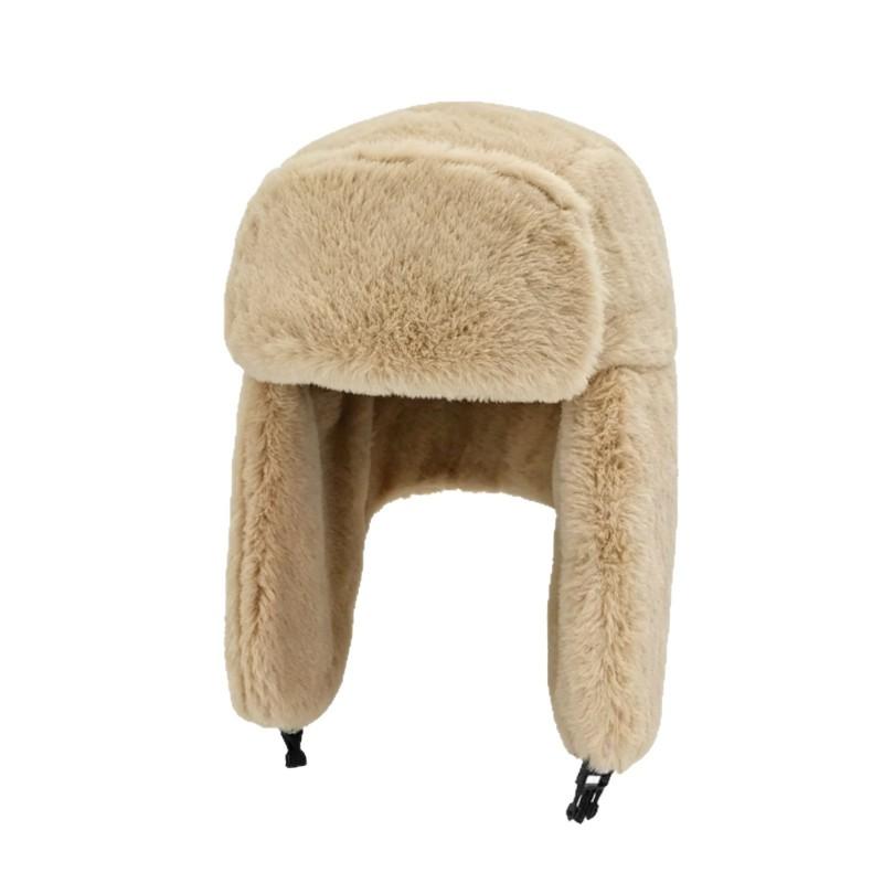 Winter Windproof Unisex Fleece Lined Hat With Face Ear Coverage Cycling Outdoor Activities