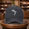 A UnisexS Baseball Cap with Lizard Pattern Adjustable And Stylish for Outdoor Use Featuring an Urban Design ItS a Lightweight