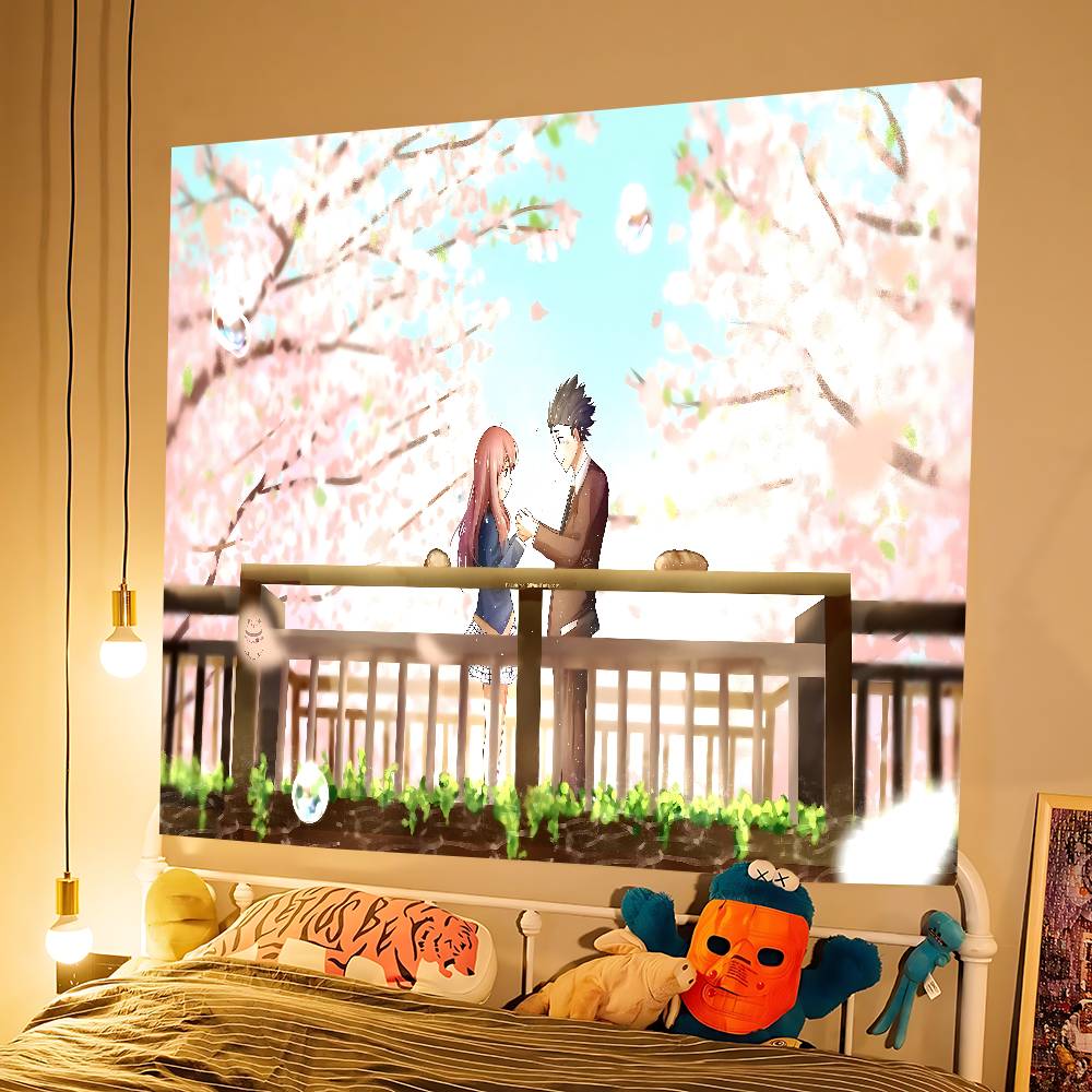 Anime A Silent Voice Anime Chart Flagge Für Wohnzimmer Zuhause Schlafsaal Dekor Kunst Heimdekor Banner Wandteppich