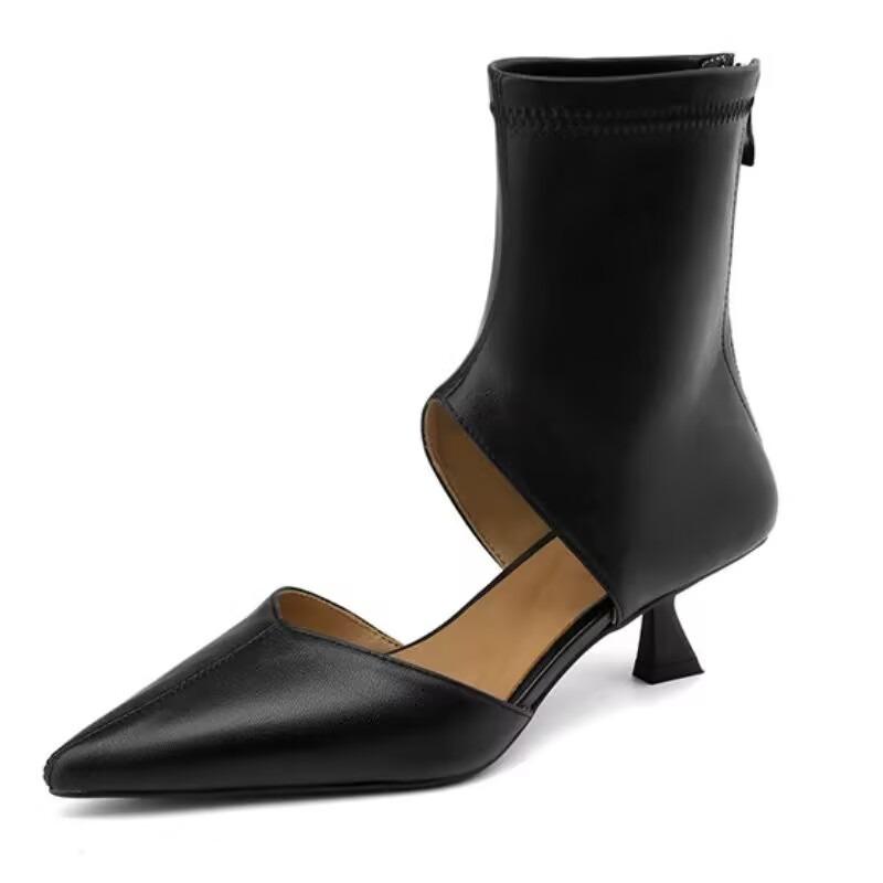 Fashion 2025 Hot Sale Ladies Shoes Back Zipper Women's Sandals Fashion Dress Summer New Plus Size Hollow Out Best Seller Sandal Boots