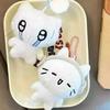 Cute Plush Cat Keychain Headphones Cat Doll Charm Bag Pendant Couple Gifts Kids Backpack Decoration Cartoon Animal Toy Accessory