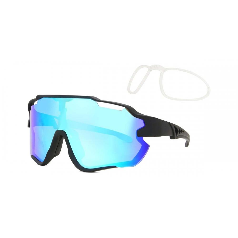 

Солнцезащитные очки унисекс Smartbuy Collection Blaze с цельной линзой и оправой по всему периметру, черные, с Rx-вставкой Uy066 C2, модные 145-22-130