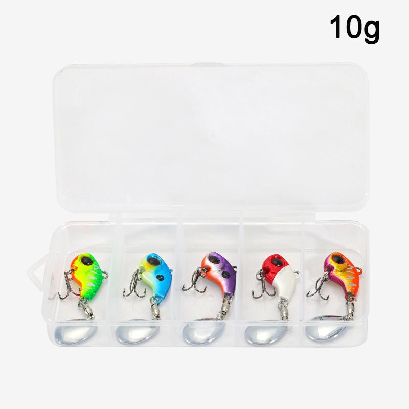 

5 шт./коробка Вращающиеся Металлические Вибрирующие Блесны Виб Спиннер Ложки Рыболовные Приманки 6 г 10 г Джиги Форель Зимняя Рыбалка Жесткие Приманки Снасти