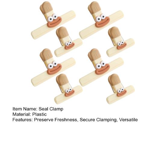 Food Preservation Seal Clamp Cartoon Snack Sealing Clips Moisture-Proof Long Tail Clip for Kitchen Cafe Restaurant