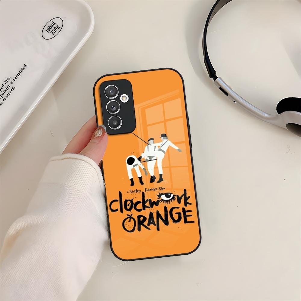 A Clockwork Orange Phone Case Glass For Samsung S24 S23 S20 S25 S21 S22 Ultra Fe Plus A05 A06 A16 A26 A36 A56 Coque