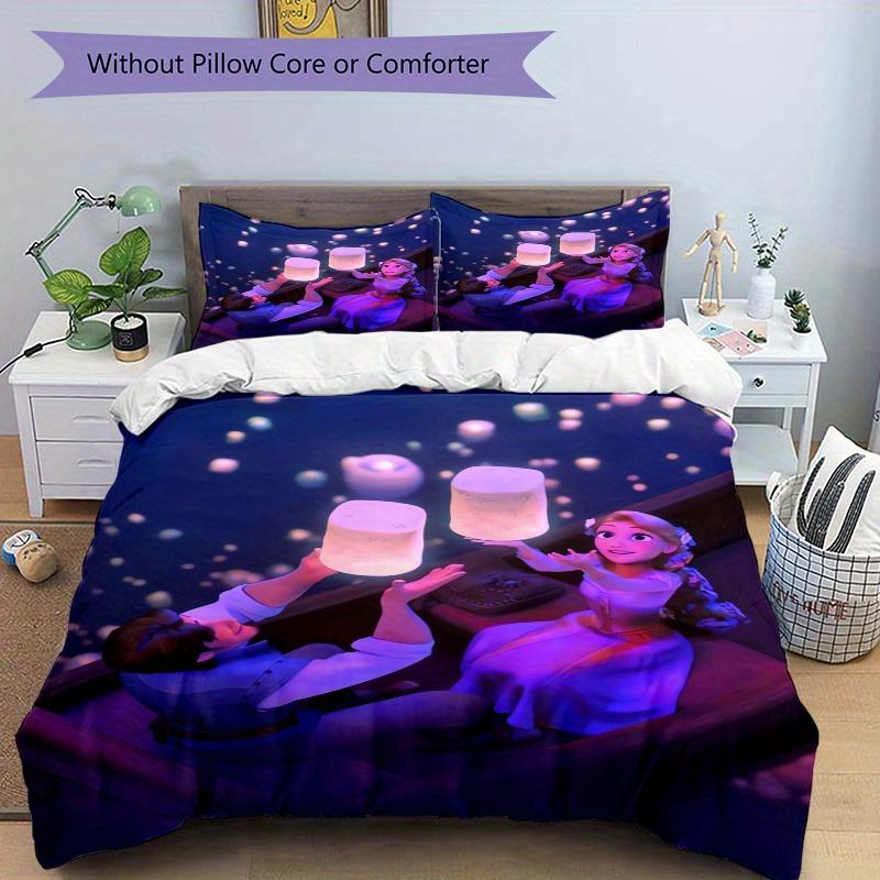 3 Stück Rapunzel & Flynn Schwebende Laternen Bettbezug-Set - Weich und Gemütlich Schlafzimmer, Gästezimmer und Wohnheim Dekorative Bettwäsche 3-teiliges Set 1 Qui