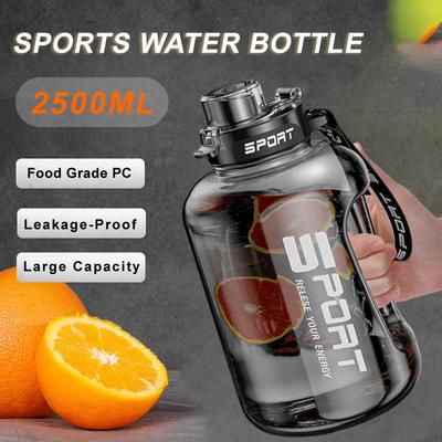 1.2/1.7/2.5L Straw Water Bottle Large Capacity Kettle for Sports Fitness Portable Travel Drinkware Leakage-Proof Drink Bottles