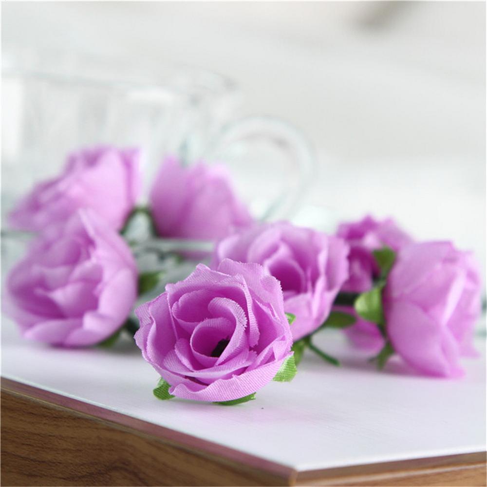 

Rose Artificial Flowers 50pcs Simulation Flower Head Fake Roses Wedding Decorated Wall Flower Arrangement home Party Decoration