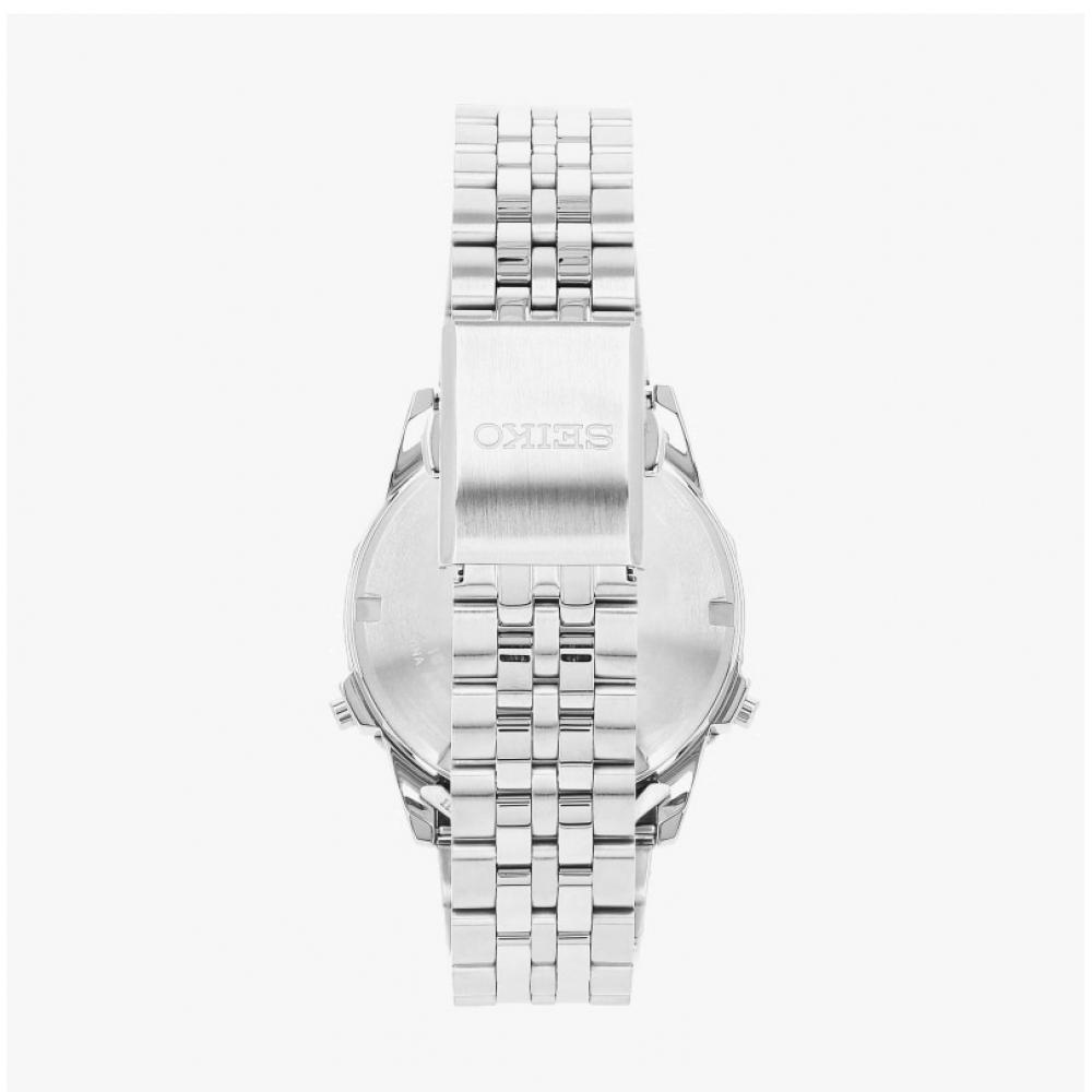 Seiko Чоловічий цифровий годинник-хронограф зі сталевим корпусом і обертовим безелем Smgg17p1