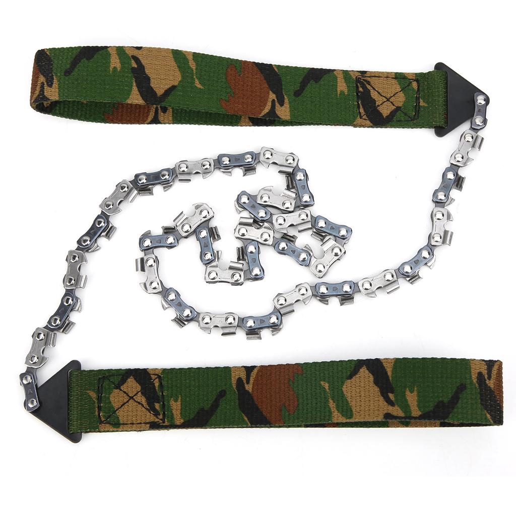 Outdoor Mini Portable Hand Chain Saw Survival 33T Logging Camping Pocket Saw Camouflage