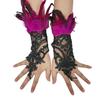 Wedding Gloves Proms White Gloves Feather Long Gloves for Operas Women Lady Proms Costume Accessories