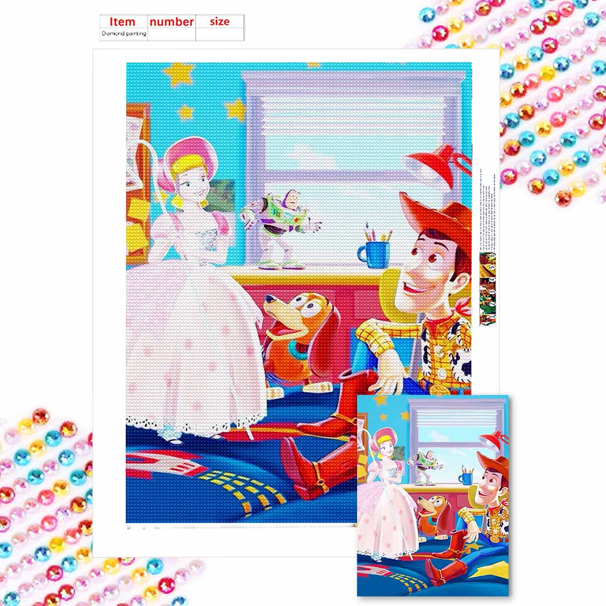 

DIY Diamond Painting Smiling Happily Cross Stitch Kit Mosaic Art Diamond Painting Full Circle Diamond Home Decoration Round 20x30cm