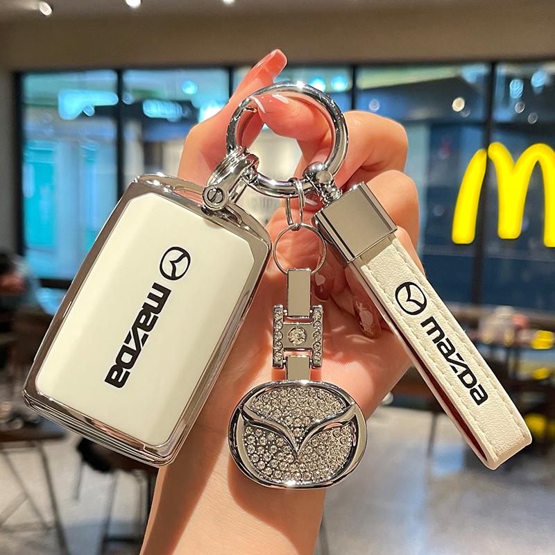 TPU Car Smart Remote Key Case Cover Shell For Mazda 3 Alexa CX4 CX5 CX8 2019 2020 3 Buttons Keychain Auto Styling Accessorises vf2