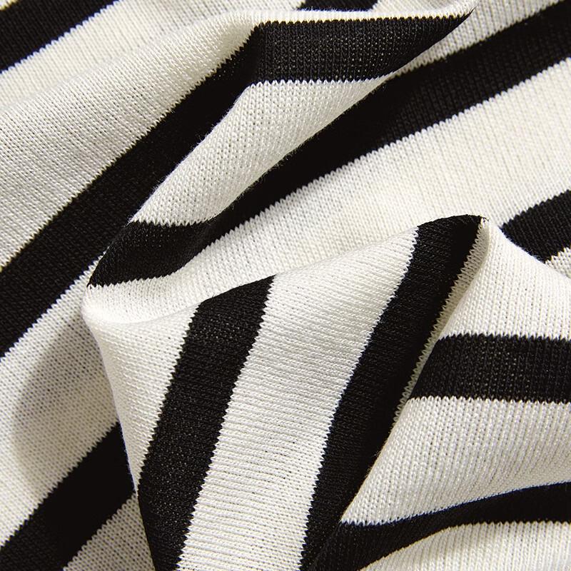 She Chi Women's Color Block Striped Knit Pleated Waist Top