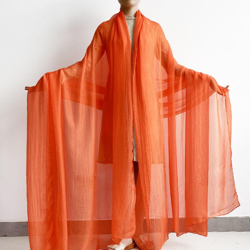 Extra Large Size Shawl Solid Color Scarf Women's Fashion Scarf Chiffon Dance Scarf Sunscreen Beach Towel, Max. Size Is 3*1.5m (±5-10cm Errors)