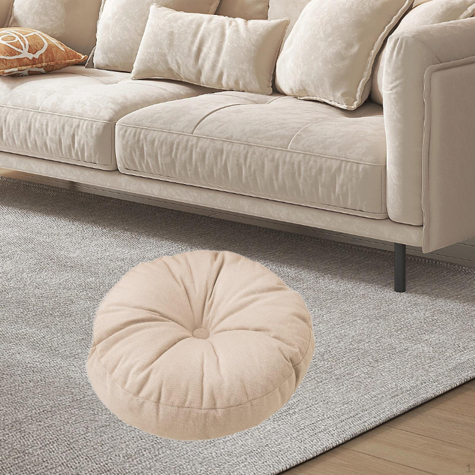 Circular Floor Cushion for Meditation And Seating бежевый