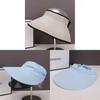 Summer Womens Black Vinyl Open Top Hat With Wide Brim For Sun Protection Sunhat For Outdoors