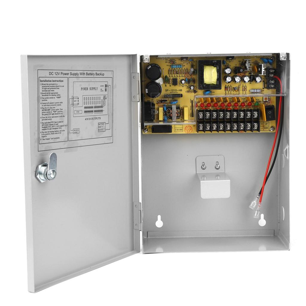 Napájacia skrinka pre riadenie prístupu UPS PWM 12V 10A s funkciou oneskoreného vypnutia