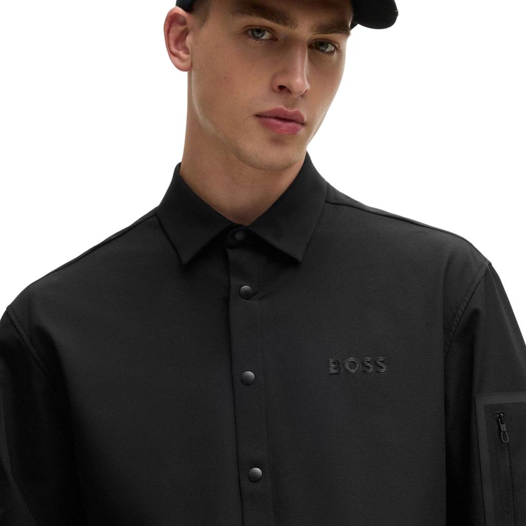 Boss Mens B Lite Snap Long-Sleeved Overshirt