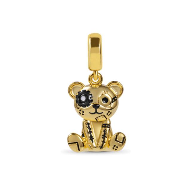 New Jewelry Accessories Gold Clip Safety Chain Dog Pendant Diy Bead Fit Original Fashion Charms 925 Sterling Silver Bracelet