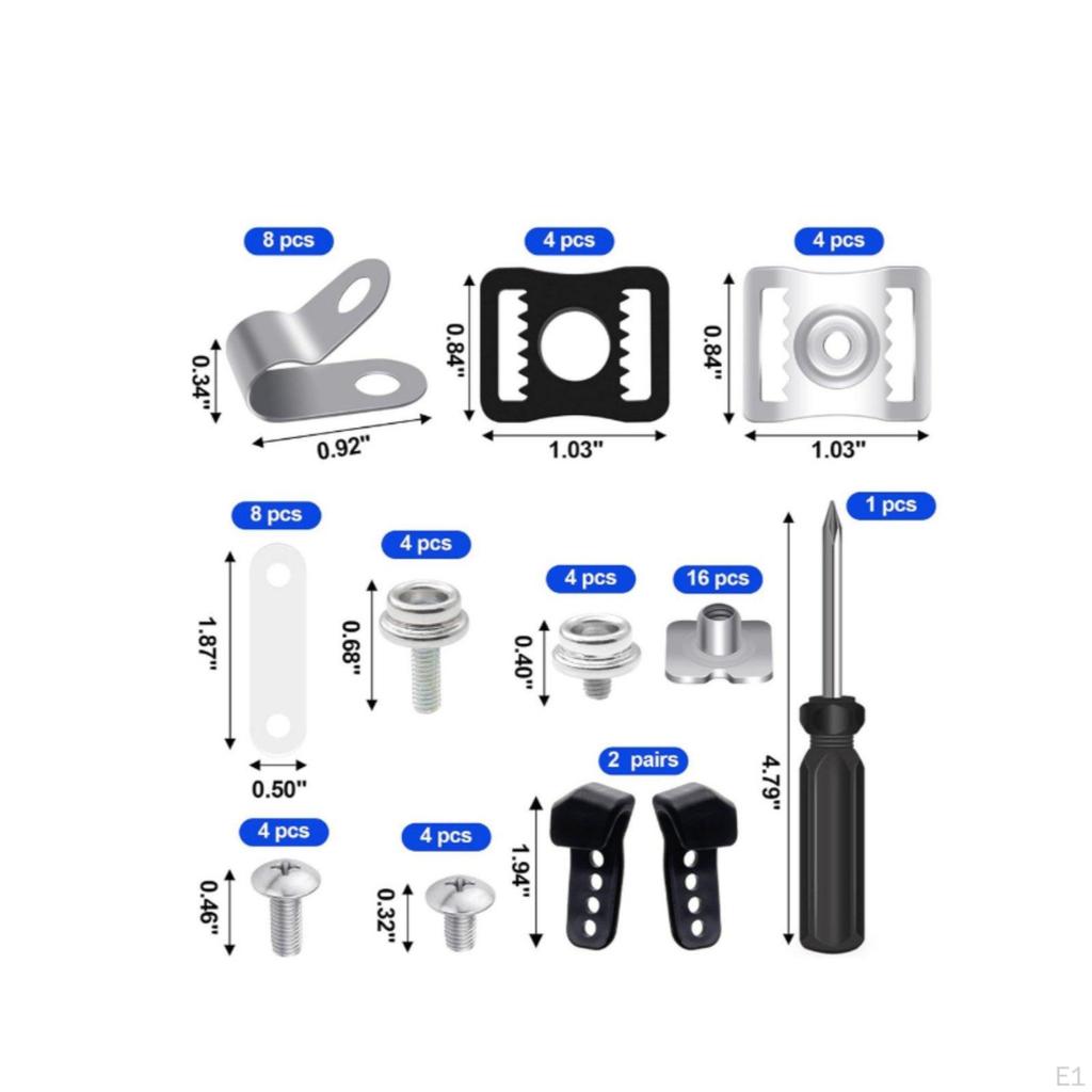 61 Pieces Sports Helmet Screw Kit Versatile Use Easy to Install for Team Gear