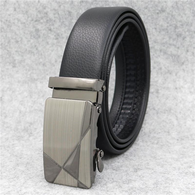 Hi Men's Leather Belt Luxury Designer Belts Men High Quality Male Metal Buckle Belt