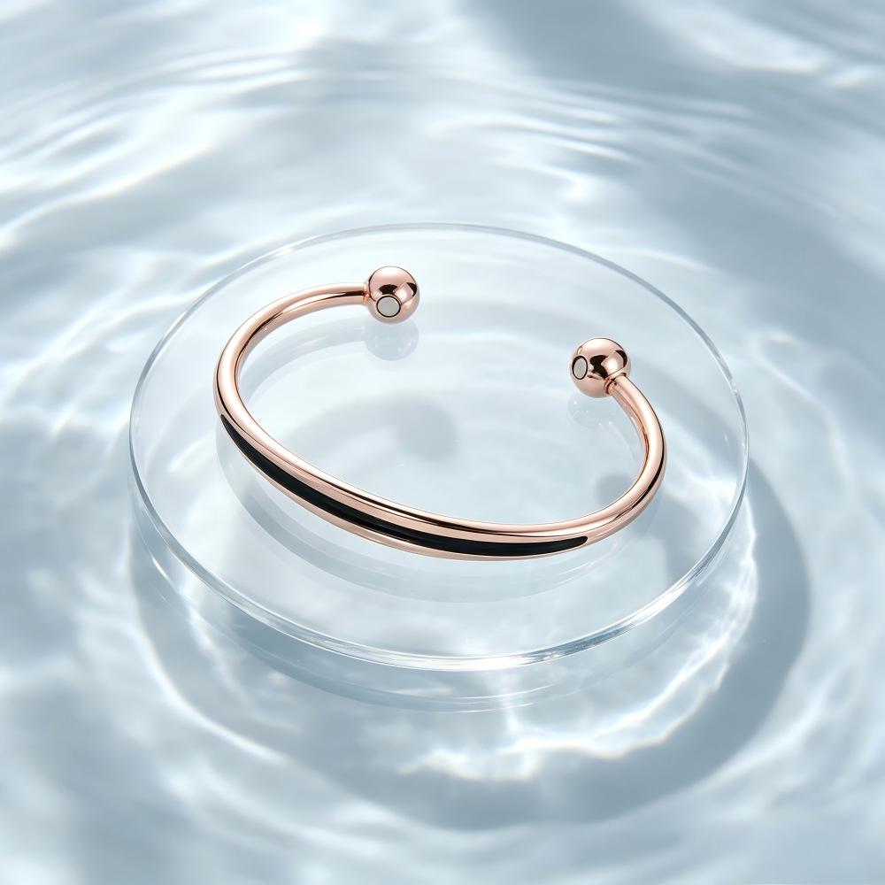 Trendy Adjustable Rose Gold Magnetic Bracelet
