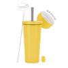 710ml Vacuum Insulated Stainless Steel Tumbler With Ceramic Coating Inner Straw Lid Hot Cold Drinks