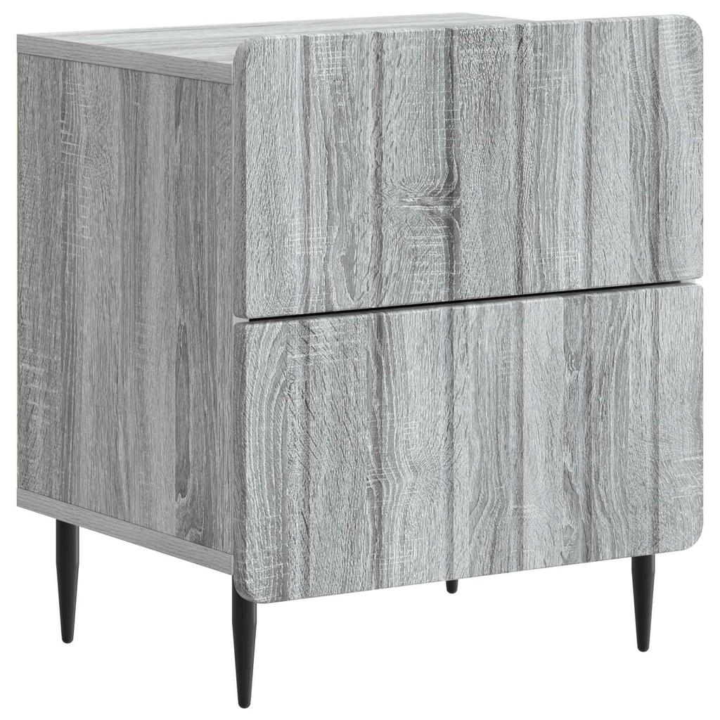 Nightstand Set of 2 Grey Sonoma 43 x 34.5 x 49.5 cm