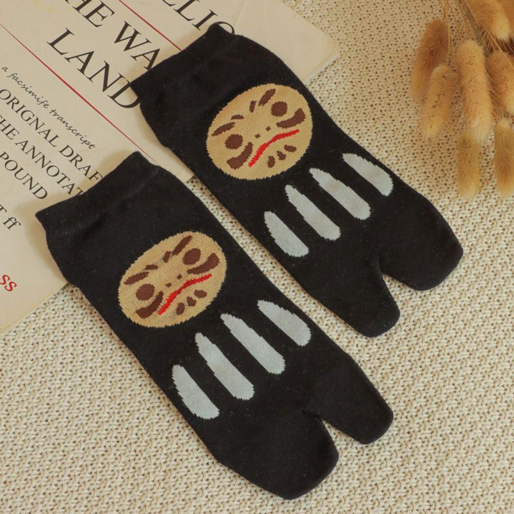 3Pairs Breathable Two Toe Tube Socks Sweat Absorption Toe Separator Socks  Slippers