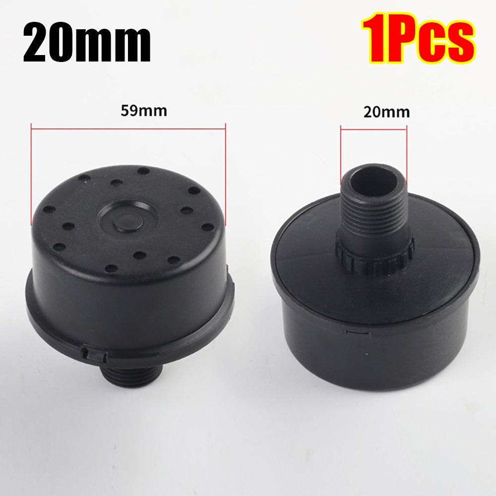 1Pcs Black Filter Silencer 16/20mm Noise Silencer Durable Air Compressor Muffler