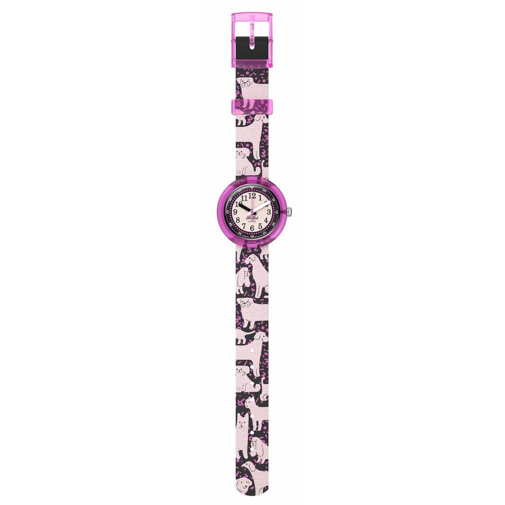 Flick Flak WOOF TIME FPNP163 Girls Black [Swatch]