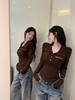 Women's High-Neck Slim-Fit T-Shirt: Spicy Style, Long-Sleeve, Waist-Cinching, Perfect for Autumn and Winter.