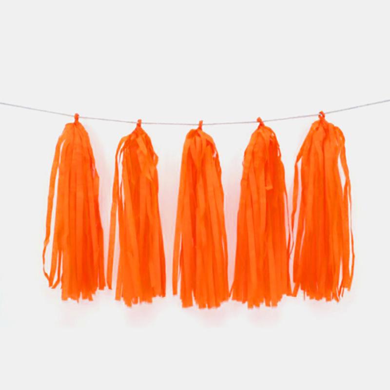 35cm DIY Paper Tassels for Children's Birthday, Wedding, or Festival Decorations - 5pcs/pack