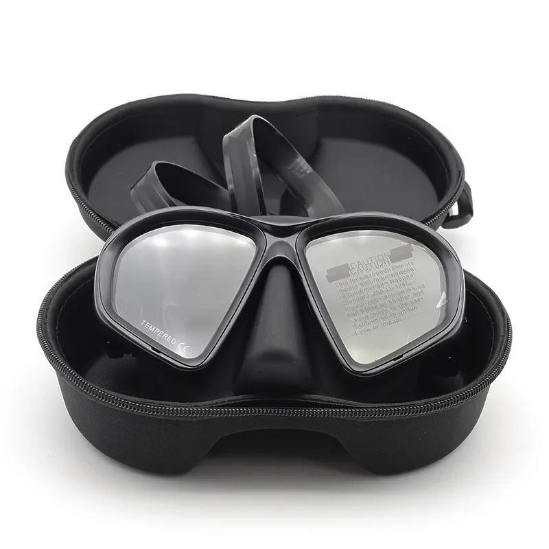 Freediving Mask Two-window Tempered Glass Diving Mask With Camera Mount- Waterproof, Anti-fog