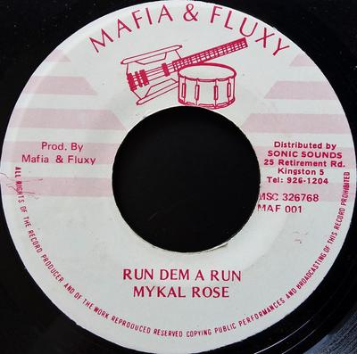 7-Zoll-Schallplatte MICHAEL ROSE Run Dem A Run MAF001 Mafia And Fluxy 1995 Jamaika Reggae Ska Dub Gebraucht