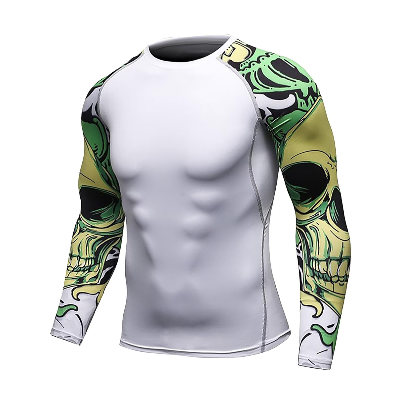 

Компрессионная одежда для длинных тренировок с принтом Power Sweat Quick [ORBU] Мужчины, Рукава, Руки, Узор, Нижнее белье, Эластичная, Майка, Впитывающая,