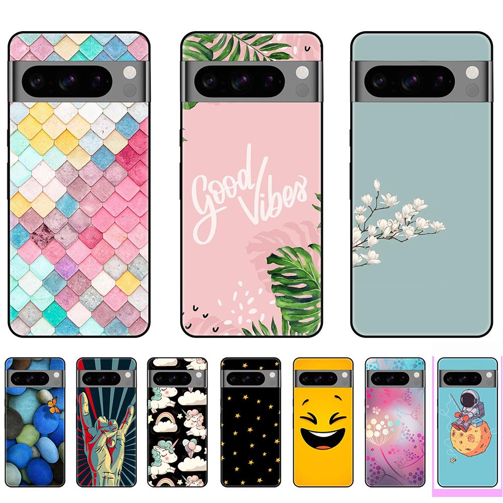 

Чехол для Google Pixel 8 Pro, черная задняя крышка для Pixel 8, полная защита, противоударный бампер, ультратонкий, мягкий ТПУ